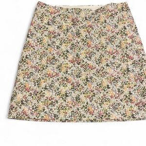 LOFT Floral Mini Skirt in Pink, Yellow & Green